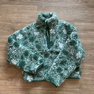 TNA aritzia fuzzy quarter zip
